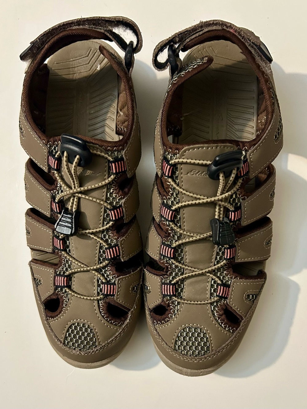 Eddie Bauer Brown Closed Toe Hiking Sport Sandals Outdoor Trail Shoes
